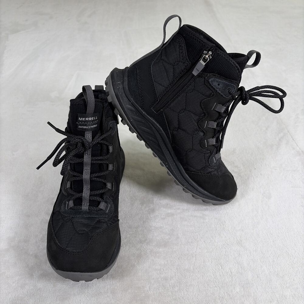 Merrell Antora 3 Thermo Mid Zip Waterproof Athletic Insulated Shoes Black 6.5
